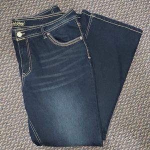 Dark wash bootcut jeans